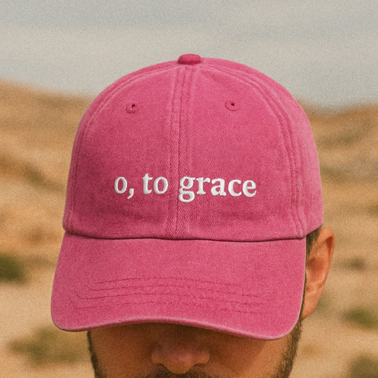 "o, to grace" embroidered cap - pink